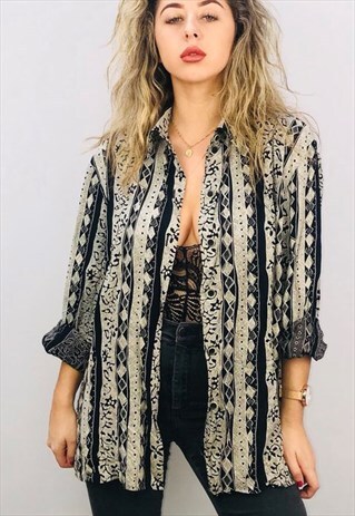 VINTAGE OVERSIZED PATTERN SHIRT