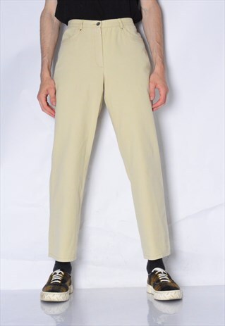 VINTAGE 90S UNISEX CREAM BEIGE PANTS