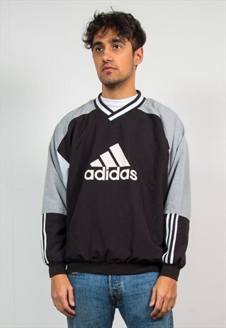 ADIDAS REVERSIBLE LIGHTWEIGHT SWEATSHIRT / WINDBREAKER