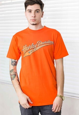 VINTAGE HARLEY-DAVIDSON T-SHIRT LOGO 90S M 7.6