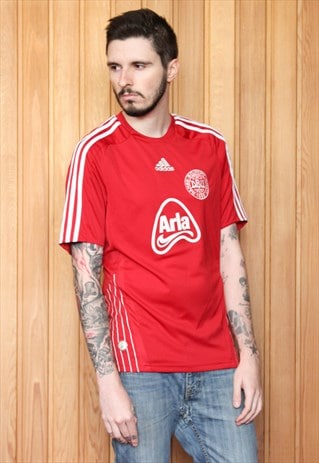 VINTAGE 1990S RED ADIDAS FOOTBALL SHIRT