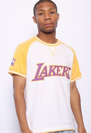 VINTAGE NBA LAKERS CENTRAL LOGO BASKETBALL T-SHIRT