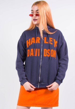 VINTAGE Y2K HARLEY DAVIDSON ZIP HOODIE SWEATSHIRT