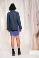 VINTAGE SISLEY JACKET 90S WOOL GREY BLAZER COAT