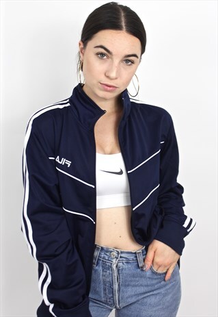90'S RETRO NAVY TRACK JACKET