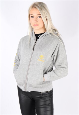 VINTAGE TIMBERLAND HOODIE GREY SMALL 8 10 COLLEGE 90S