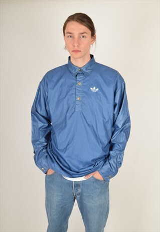 VINTAGE 80'S ADIDAS JACKET WINDBREAKER MADE IN ITALY (3329)