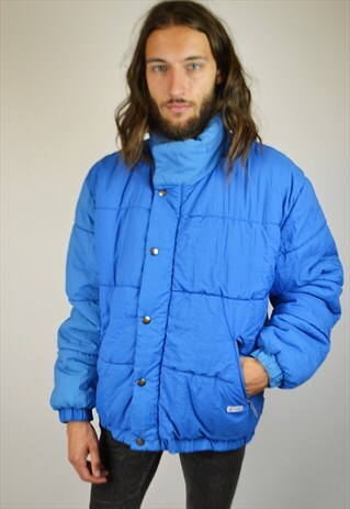 VINTAGE 90'S K- WAY REVERSIBLE PUFFER COAT