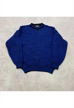 Vintage abstract knitted jumper Men's L