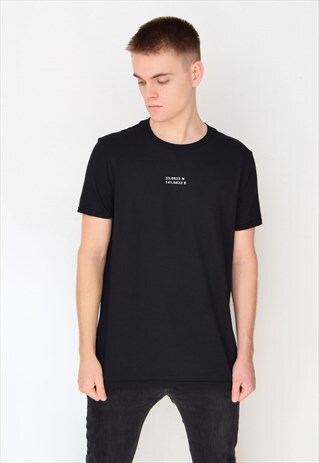 BLACK COORDINATES T-SHIRT