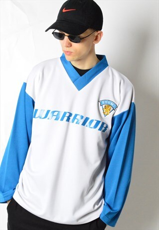 WHITE BLUE COLOUR BLOCK EMBROIDERED FINLAND HOCKEY JERSEY