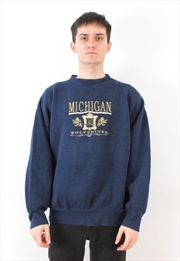 Vintage Mens XL Michigan Wolverines NCAA Jumper Pullover Top
