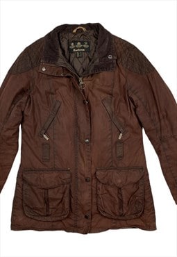 Barbour Vintage Ladies Reddish Brown Wax Jacket