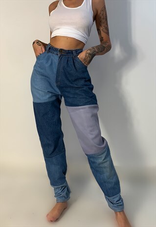 PATCH WORK MOM JEANS