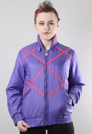 VINTAGE PADDED PUFFER SKI JACKET COAT SMALL