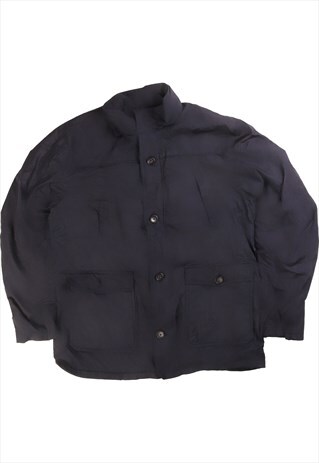 Vintage 90's Beverly Hills Parka Button Up Navy