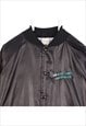 VINTAGE 90'S AUBURN VARSITY JACKET NYLON SHELL BUTTON UP