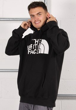 Vintage The North Face Hoodie in Black Pullover Jumper XL