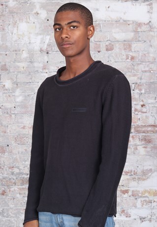 VINTAGE ARMANI KNIT JUMPER LOGO BLACK