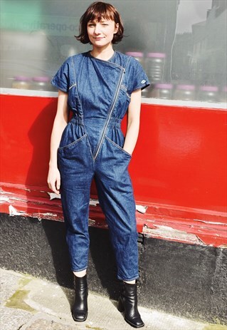 VINTAGE 80S DENIM BOILERSUIT JUMPSUIT