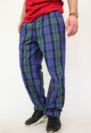 VINTAGE 90'S CHECKED CHINOS TROUSERS