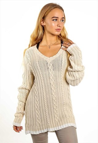 VINTAGE CALVIN KLEIN CABLE KNIT JUMPER K126