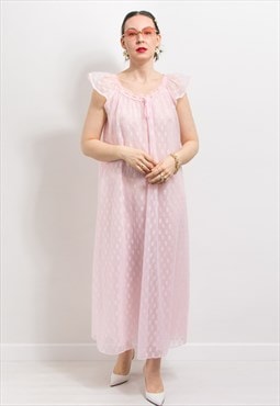 Romantic sleeping dress sheer mesh Vintage nightgown