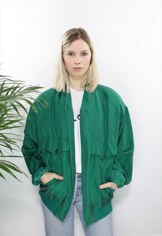 VINTAGE SILK BOMBER JACKET