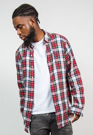RALPH LAUREN CHECK TARTAN FLANNEL SHIRT