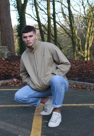 VINTAGE BEIGE RALPH LAUREN HARRINGTON JACKET