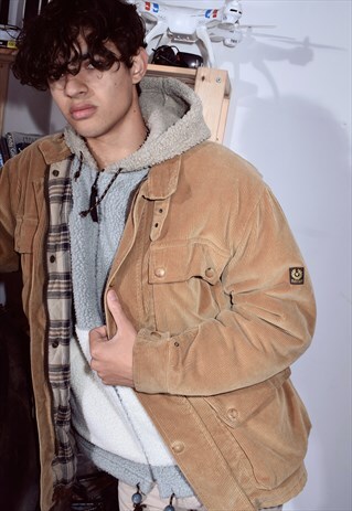 RARE VINTAGE BELSTAFF BROWN RALLYMASTER FIT CORDUROY JACKET
