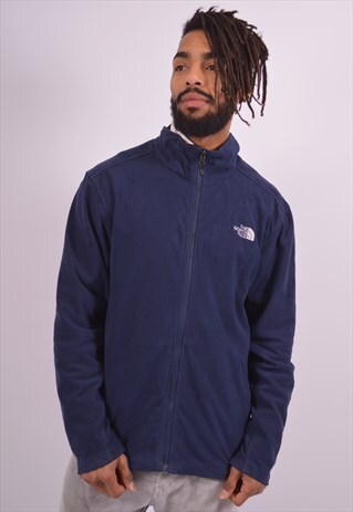 VINTAGE THE NORTH FACE FLEECE JACKET NAVY BLUE