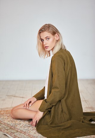 DUSTER COAT OLIVE GREEN