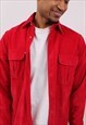 VINTAGE MEN'S ENRO RED CORDUROY SHIRT