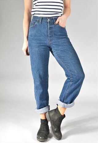 VINTAGE LEVI'S DARK BLUE STRAIGHT LEG JEANS