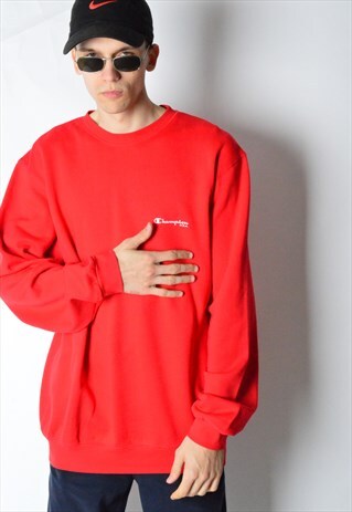VINTAGE 90S RED CHAMPION SWEATSHIRT