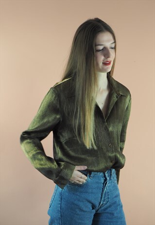 VINTAGE METALLIC GREEN SHIRT