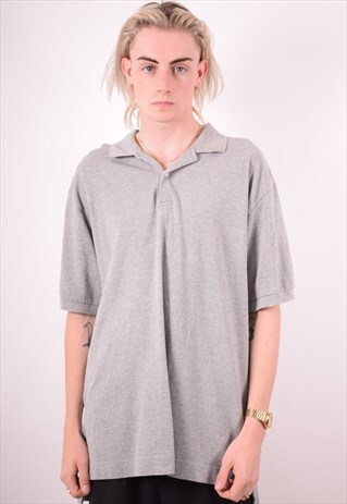 NAUTICA MENS VINTAGE POLO SHIRT XL GREY 90S