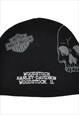 Vintage Harley-Davidson Woodstock Beanie Hat Black