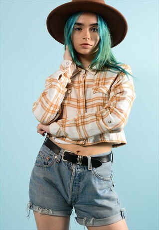 REWORK CROP CHECK SHIRT