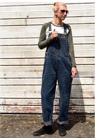 VINTAGE DUNGAREES OVERALLS DENIM BLUE