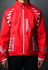 Vintage altro red reflective windbreaker  jacket