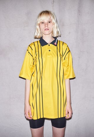 90S AW18 NEON VISIBLE RARE SOCCER SPORT STRIPED T-SHIRT