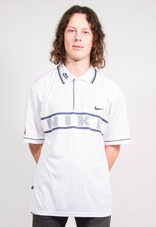 90'S VINTAGE WHITE NIKE POLO T-SHIRT