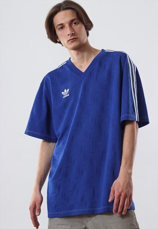 VINTAGE ADIDAS 80S BLUE TOP SHIRT