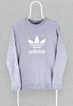 Adidas Originals Grey Sweatshirt Pullover Trefoil Mens Small