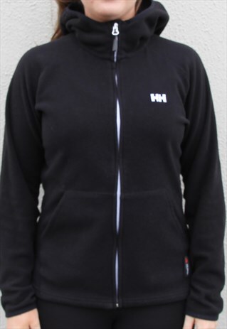 HELLY HANSEN FLEECE JACKET SIZE WOMEN'S S/M BLACK