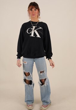 90s CK by Calvin Klein spell out sweatshirt made in Canada 