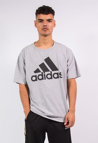 VINTAGE Y2K ADIDAS LOGO PRINT T-SHIRT