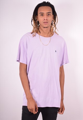 POLO RALPH LAUREN MENS VINTAGE T-SHIRT TOP XXL PURPLE 90S